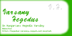 varsany hegedus business card