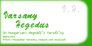 varsany hegedus business card